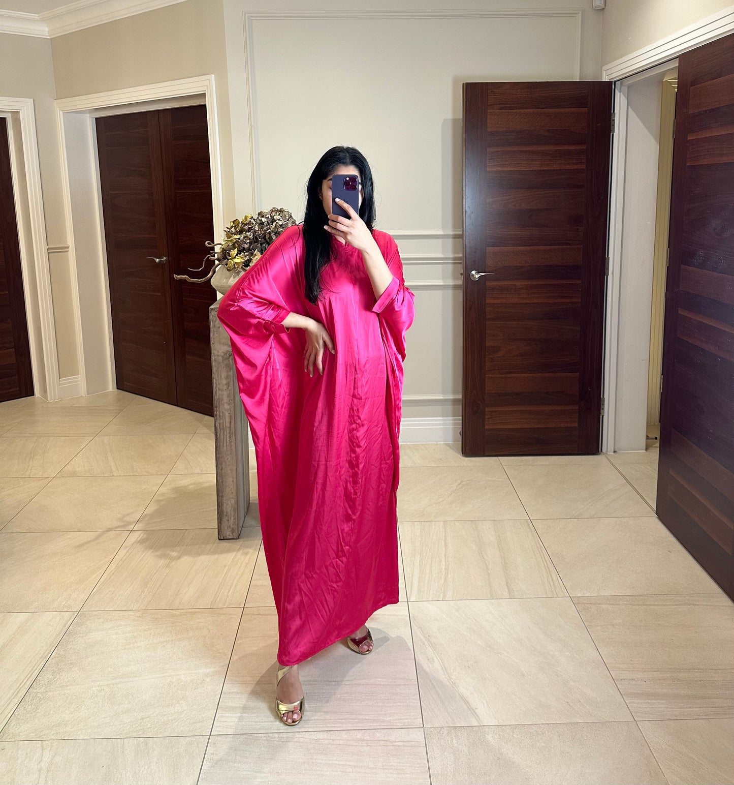 PINK - SATIN KAFTAN