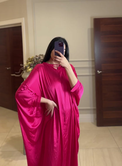 PINK - SATIN KAFTAN